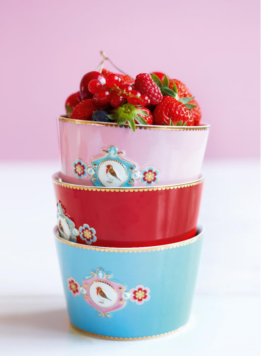 Pip Studio Love Birds Medallion Red Schaaltje - Porselein - Ø 15 cm
