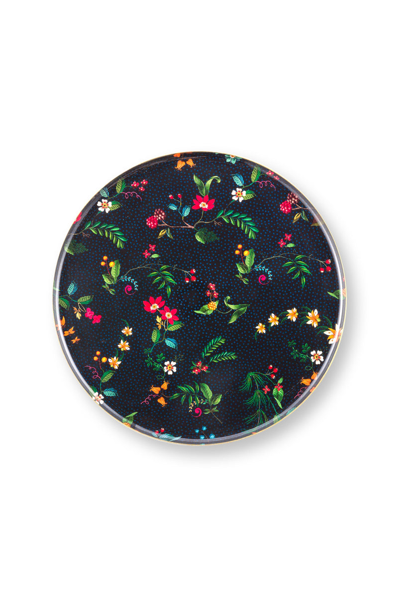 Pip Studio Serveerschaal Sphere Berry Blues Blue - Metaal - 32 cm x 12,5 cm