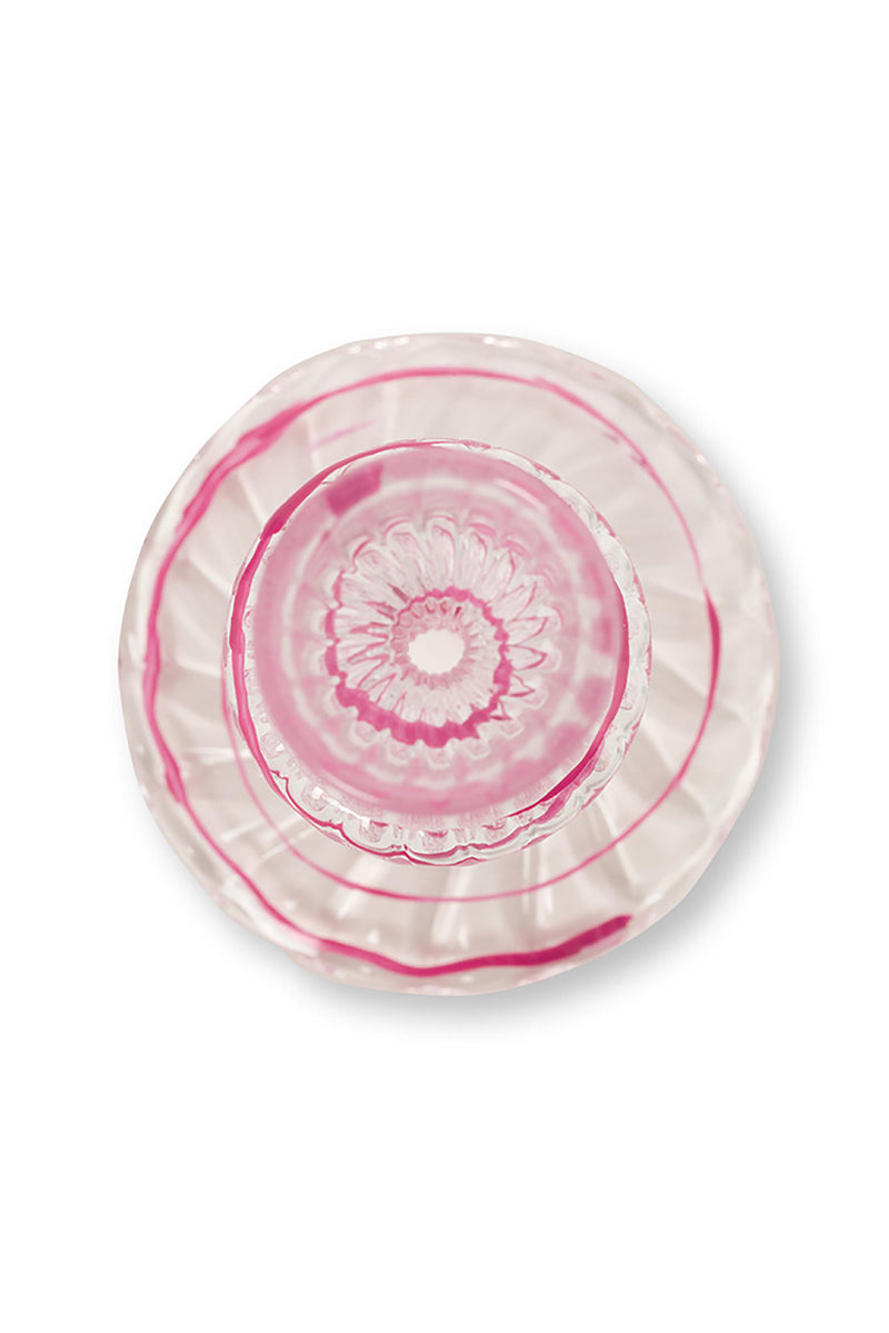 Pip Studio Swirl Pink Kandelaar - Glas - 28 cm