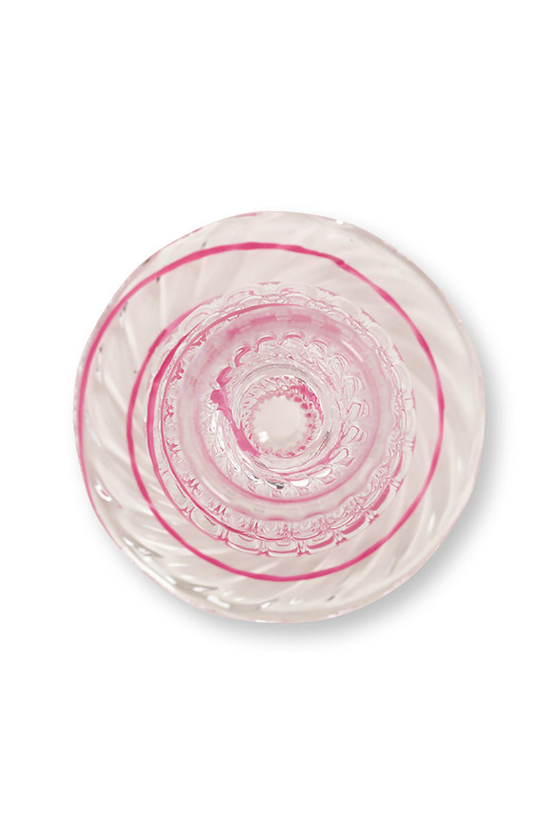 Pip Studio Swirl Pink Kandelaar - Glas - 22 cm