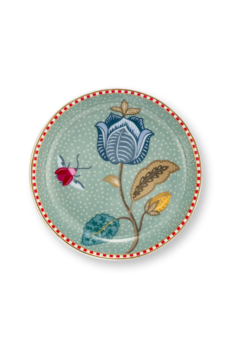 Pip Studio Blooming Tales Fantasy Blue Theetip - Porselein - Ø 9 cm