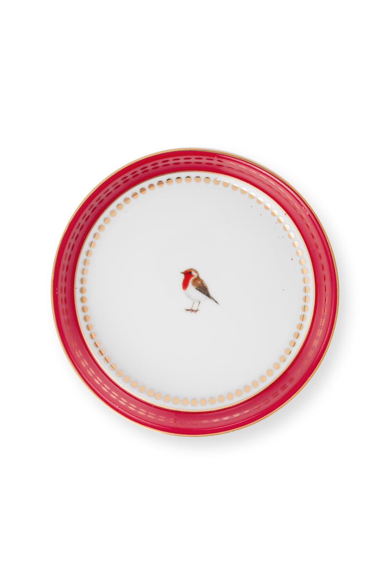 Pip Studio Love Bird Red Theetip - Porselein - Ø 9 cm