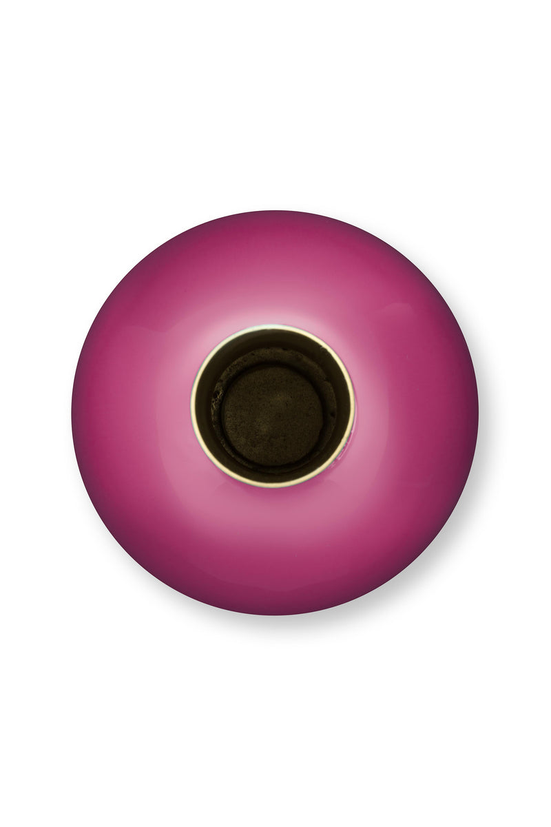 Pip Studio Vaas - Bright Pink - Metaal - 15 cm x 26 cm