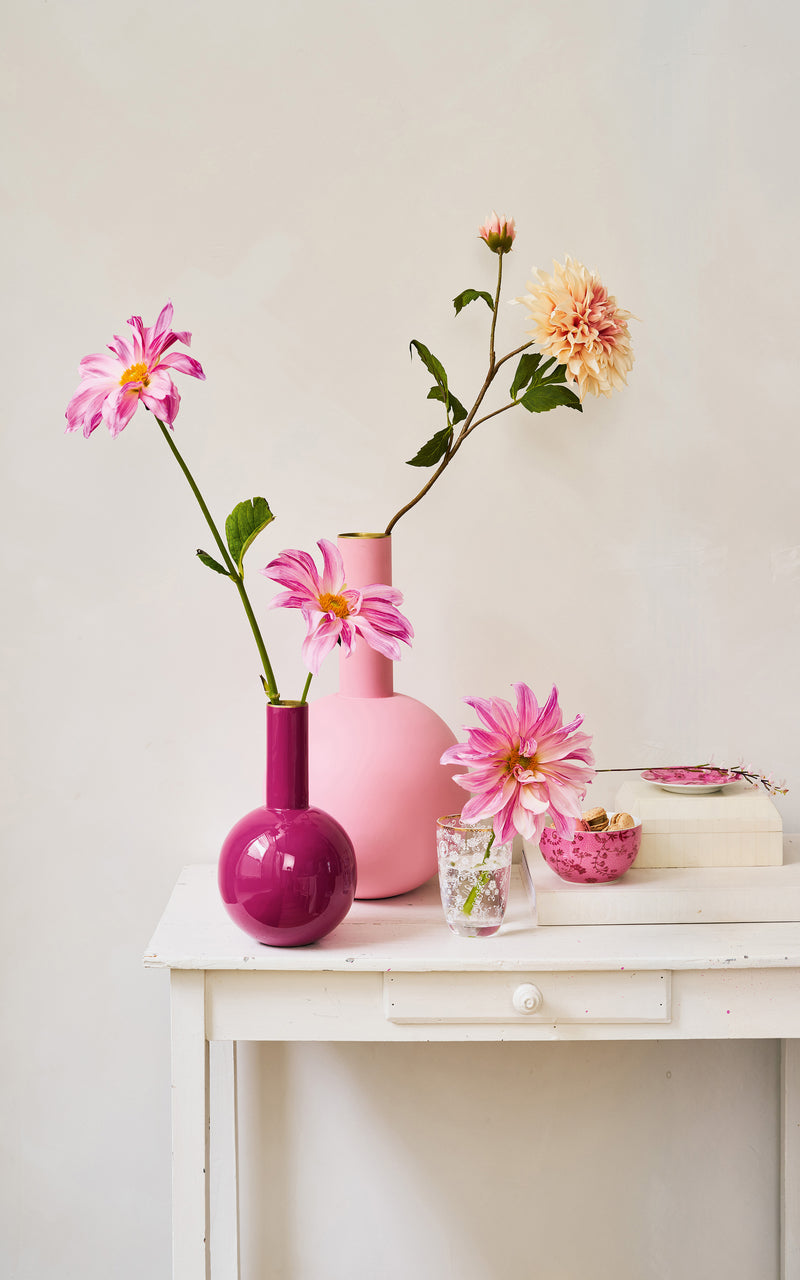 Pip Studio Vaas - Bright Pink - Metaal - 15 cm x 26 cm