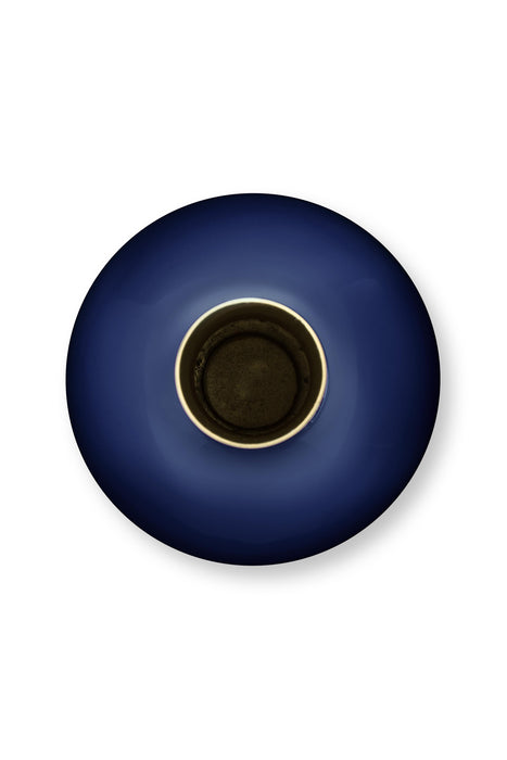 Pip Studio Vaas - Dark Blue - Metaal - 15 cm x 26 cm