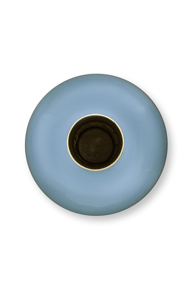 Pip Studio Vaas - Medium Light Blue - Metaal - 19 cm x 33 cm