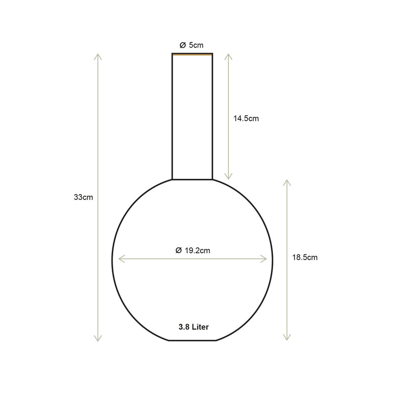 Pip Studio Vaas - Medium Light Blue - Metaal - 19 cm x 33 cm