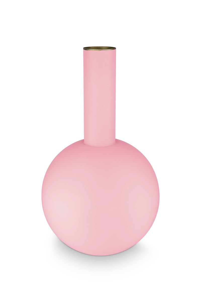 Pip Studio Vaas - Matt Light Pink - Metaal - 24,5 cm x 42 cm