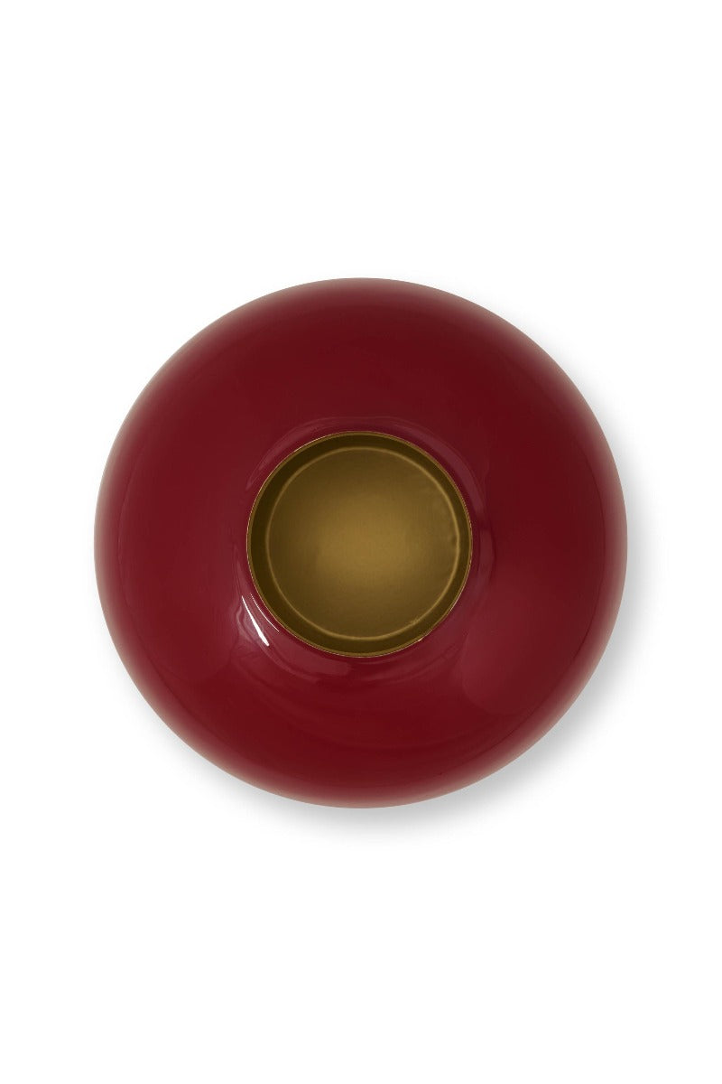 Pip Studio Vaas - Metal Dark Red - Metaal - 32 cm