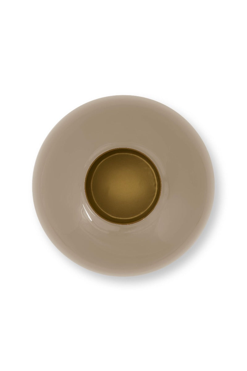 Pip Studio Vaas - Metal Khaki - Metaal - 32 cm