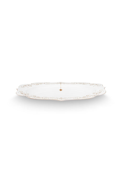 Pip Studio Royal Winter White Schaal - Porselein - 40 cm x 28,5 cm