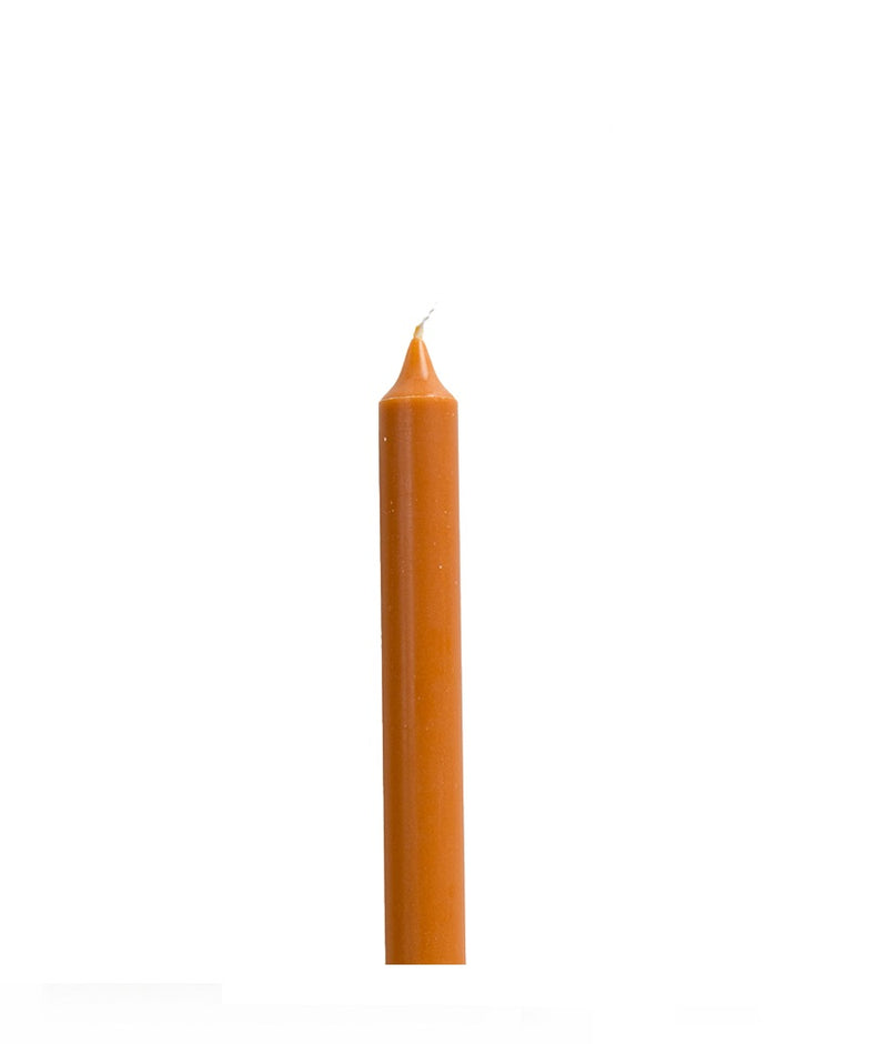 Rustik Lys Stearine Dinerkaars - Terracotta - 28 cm