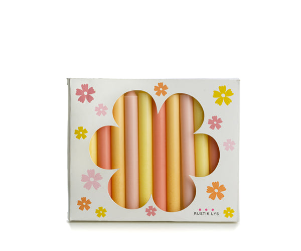Rustik Lys Flower Box Potloodkaarsjes - 12 stuks