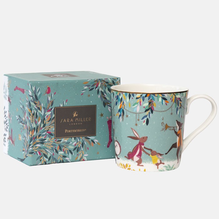 Sara Miller London Woodland Tales Skaters Beker - Fine China - 340 ml