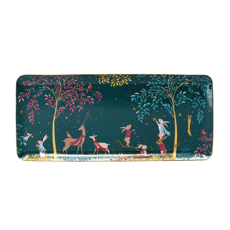 Sara Miller London Woodland Tales Deer & Robin Schaal - Fine China - 36,1 cm x 16,1 cm