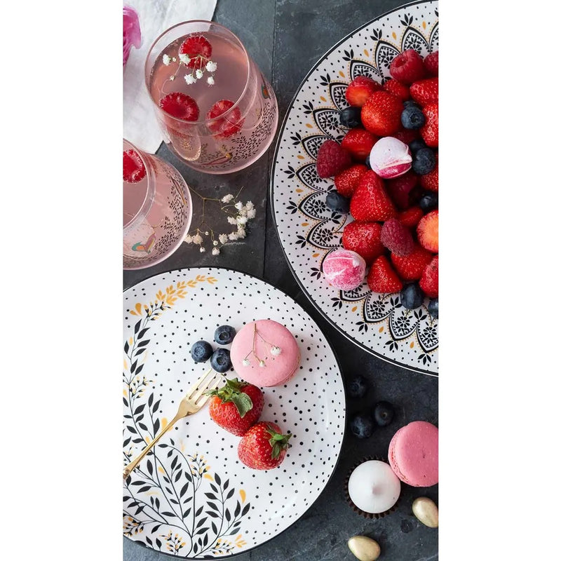 Sara Miller London Chelsea Gebaksvorkjes - Set van 4 stuks - Porselein/RVS