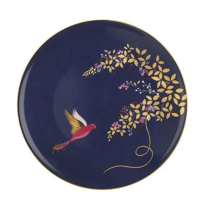 Sara Miller London Chelsea - Navy - Ontbijtbord - Fine China - Ø 20,4 cm