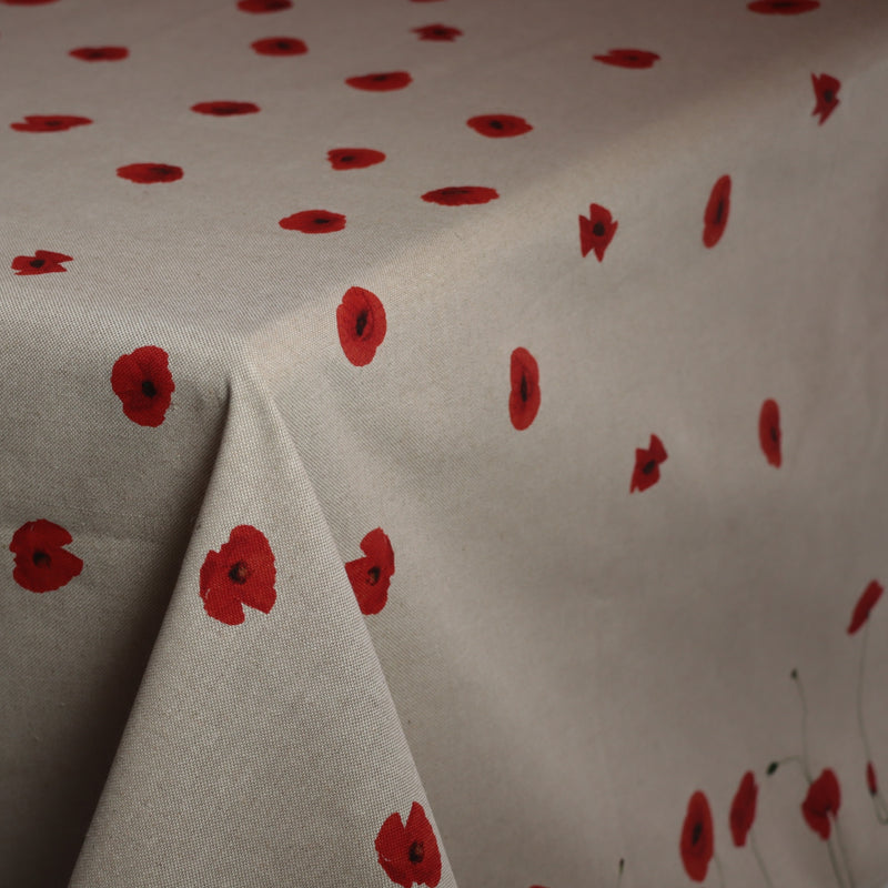 Marbella Tafelkleed - Klaproosjes - 80% Katoen - 20% Polyester - 180 cm x 140 cm