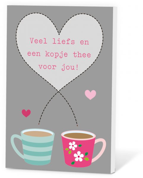 Thee in een Kaartje - Veel liefs en een kopje thee