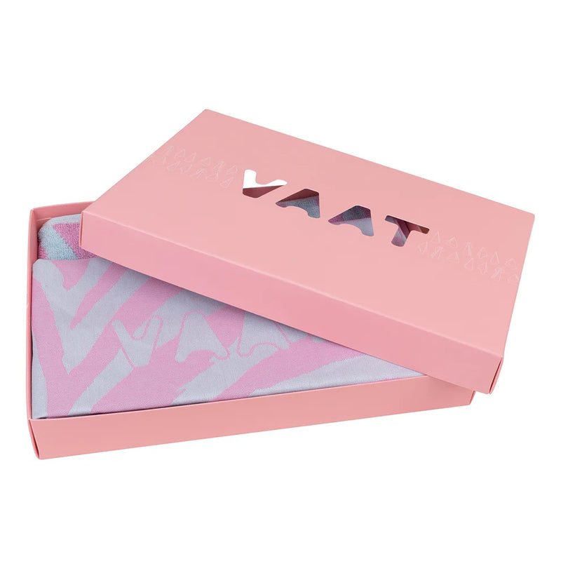 VAAT Gift Set I love Zebra - Fuchsia/Pastelblue - Keukendoek en Handdoek - 100% Jacquard Geweven Katoen