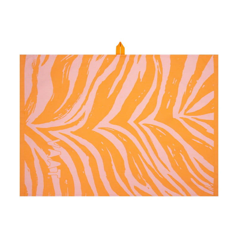 VAAT Gift Set I love Zebra - Pink/Orange - Keukendoek en Handdoek - 100% Jacquard Geweven Katoen