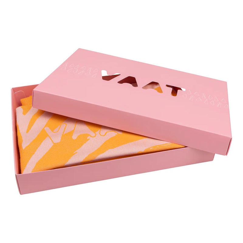 VAAT Gift Set I love Zebra - Pink/Orange - Keukendoek en Handdoek - 100% Jacquard Geweven Katoen