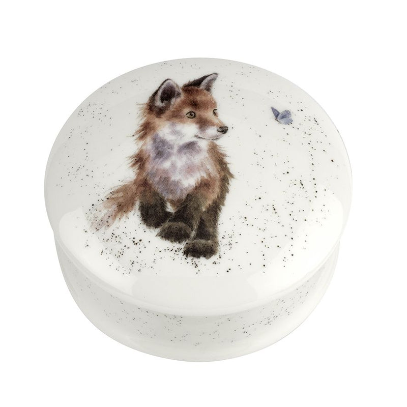 Wrendale Designs Fox Schaaltje met Deksel - Vos - Porselein - Ø 8,5 cm