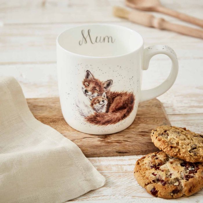 Wrendale Designs Mum Fox Beker - Vos - Fine Bone China - 400 ml