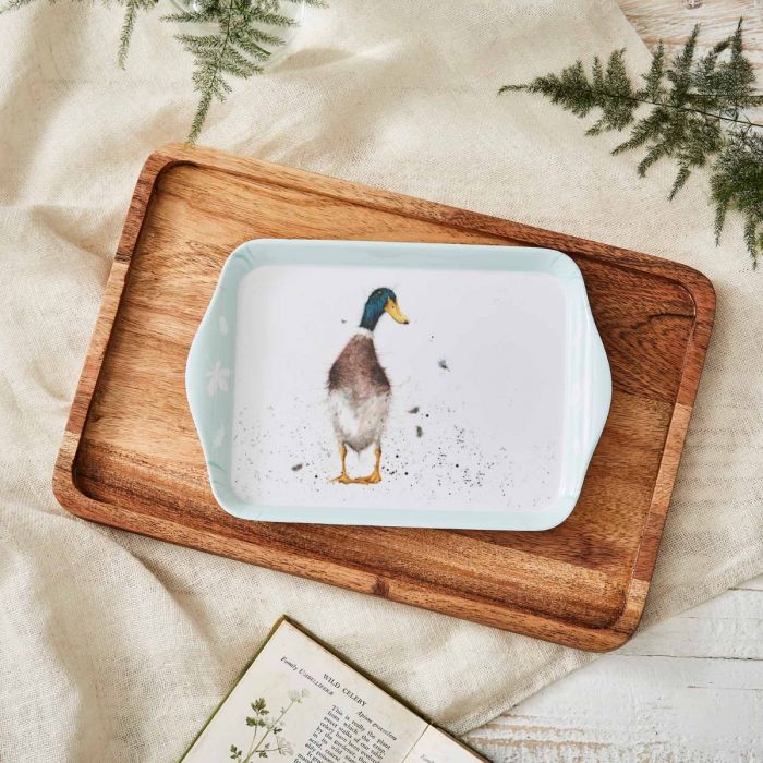 Wrendale Designs Guard Duck Dienblad - Eend - Melamine - 20,3 cm x 17,8 cm
