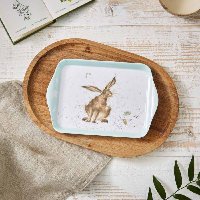 Wrendale Designs Hare Scatter Dienblad - Haas - Melamine - 20,3 cm x 17,8 cm