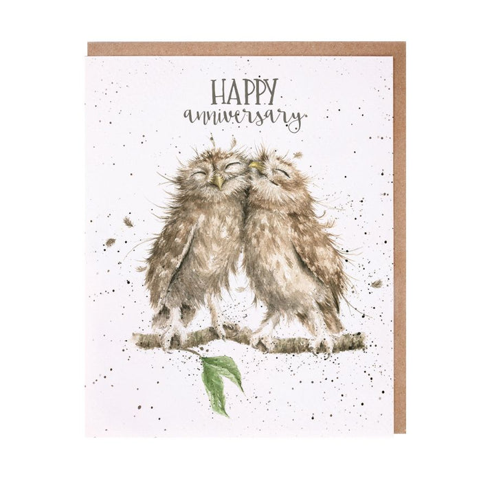Wrendale Designs Anniversary Owls Kaart