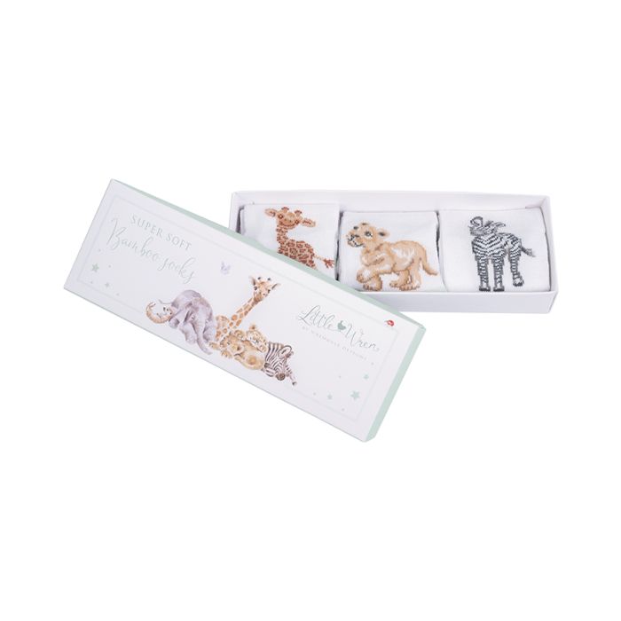 Wrendale Designs Little Savannah Babysokjes - Set van 3