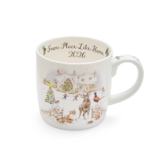 Wrendale Designs Snow Place Like Home Beker - Limited Edition 2026 - Fine Bone China - 400 ml