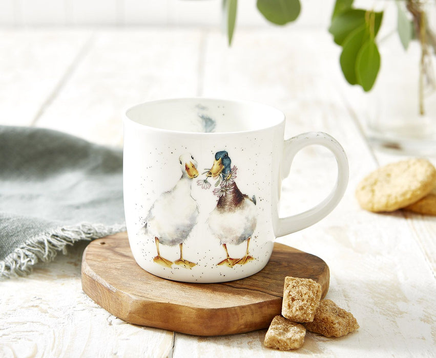 Wrendale Designs Duck Love Beker - Fine Bone China - 300 ml