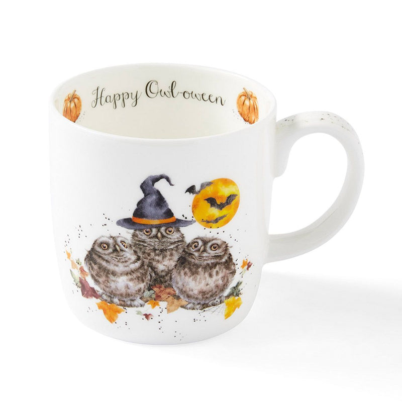 Wrendale Designs Happy Owl O Ween Beker - Fine Bone China - Halloween - 400 ml