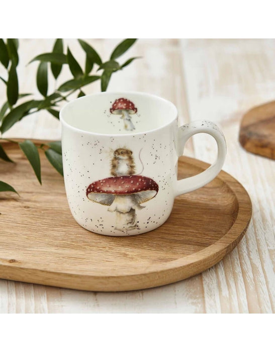 Wrendale Designs He's a Fun-Gi Beker - Fine Bone China - 300 ml