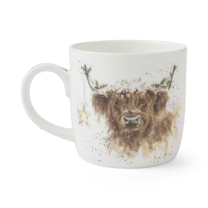 Wrendale Designs Highland Star Beker - Fine Bone China - 300 ml