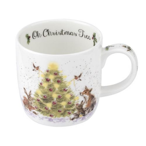 Wrendale Designs Oh Christmas Tree Beker - Fine Bone China - 300 ml