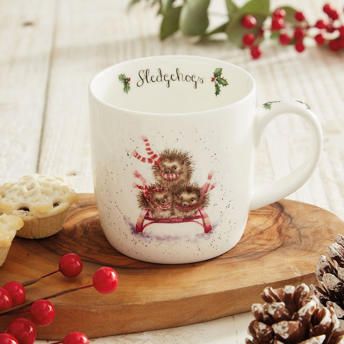 Wrendale Designs Sledgehogs Beker - Fine Bone China - 300 ml