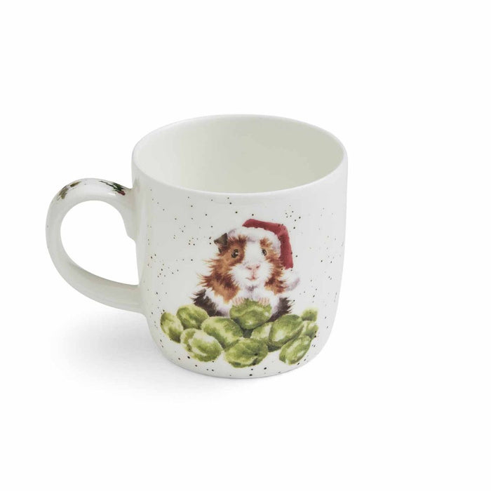 Wrendale Designs Sprouts Beker - Cavia - Fine Bone China - 300 ml