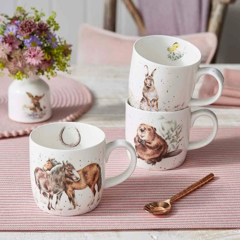 Wrendale Designs Side by Side Beker - Fine Bone China - 300 ml