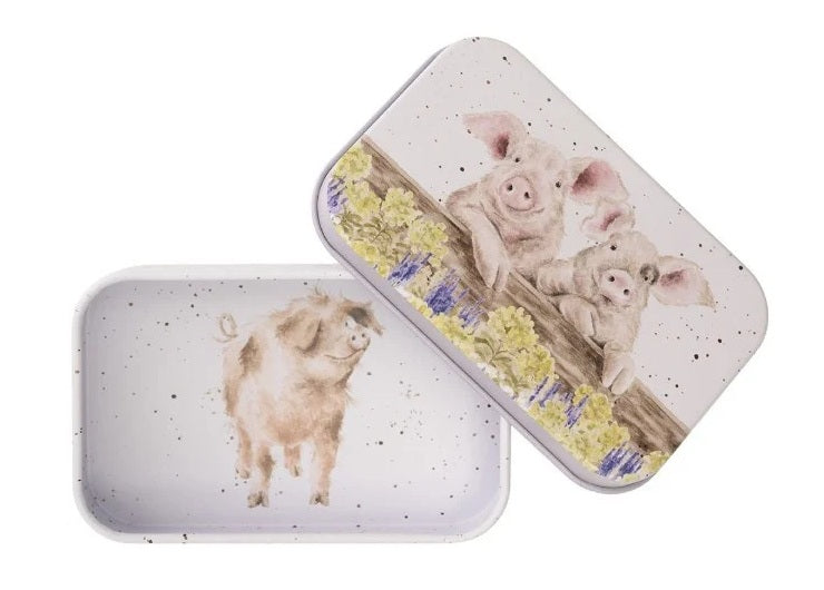 Wrendale Designs Nosy Neigh-Boars Blikje - Metaal - 9,5 cm x 6 cm