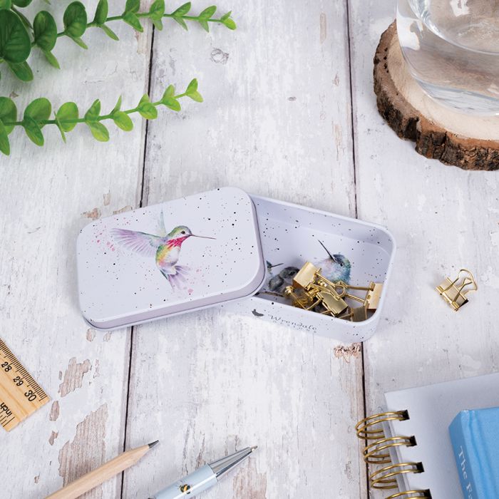 Wrendale Designs Wisteria Wishes Blikje - Kolibrie - Metaal