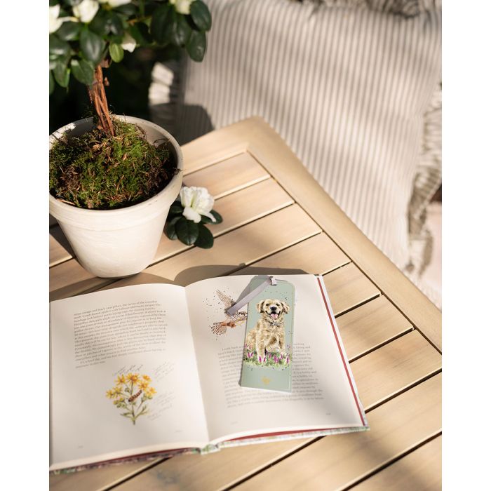Wrendale Designs Golden Moments Boekenlegger - Hond - 5 cm x 15 cm