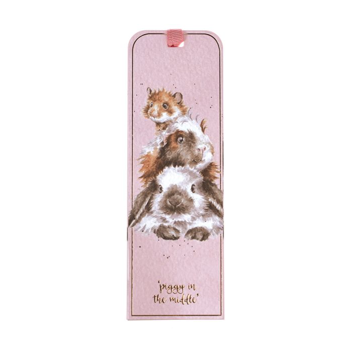 Wrendale Designs Piggy in the Middle Boekenlegger - Knaagdieren - 5 cm x 15 cm