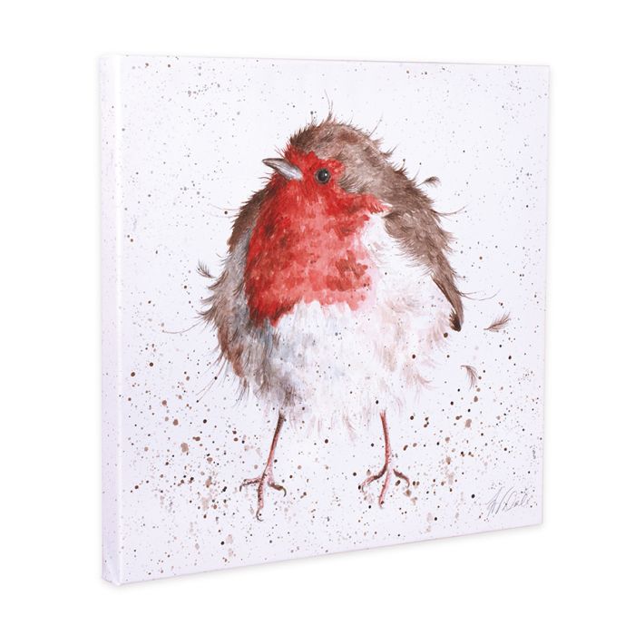 Wrendale Designs The Jolly Robin Canvas - 20 cm x 20 cm