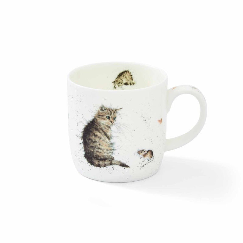 Wrendale Designs Cat and Mouse Beker - Kat en Muis - Fine Bone China - 300 ml
