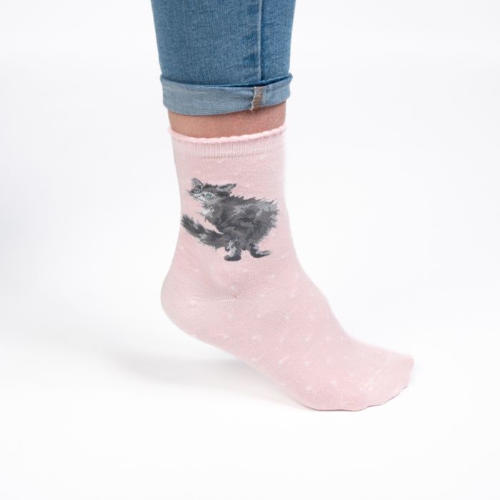 Wrendale Designs Glamour Puss Damessokken