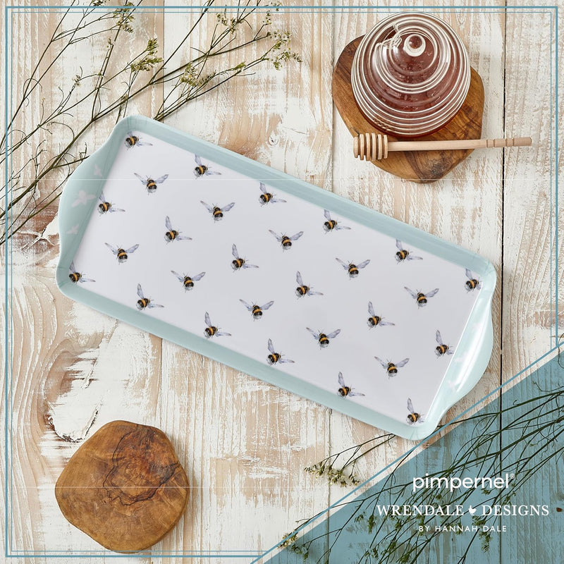 Wrendale Designs Flight of the Bumblebee Dienblad - Melamine - 38,5 cm x 16,5 cm