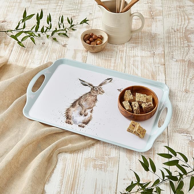 Wrendale Designs Hare and Bee Dienblad - Melamine - 48 cm x 29,5 cm